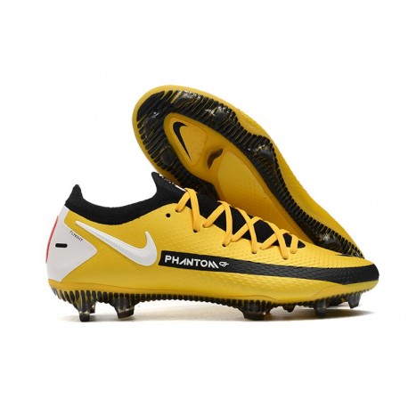 Scarpe da Calcio Nuovo Nike Phantom GT Elite FG Giallo Nero Bianco