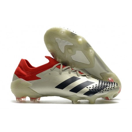 adidas Scarpe Predator Mutator 20.1 L FG Bianco Rosso Nero