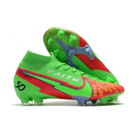 Scarpe Nike Mercurial Superfly VII Elite FG Faith Verde Rosso