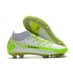 Nuovo Scarpa Nike Phantom GT Elite DF FG Bianco Verde