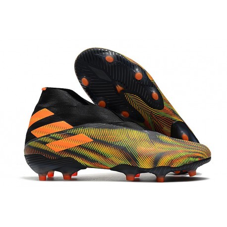 Scarpe Nuovo adidas Nemeziz 19+ FG Naranja Verde Nero