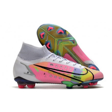 Nike Mercurial Superfly VIII Elite FG Dragonfly Bianco Argento