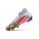 Nike Mercurial Superfly VIII Elite FG Dragonfly Bianco Argento