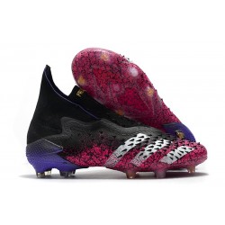 adidas Scarpe Calcio Predator Freak+ FG Nero Core Bianco Rosa Shock