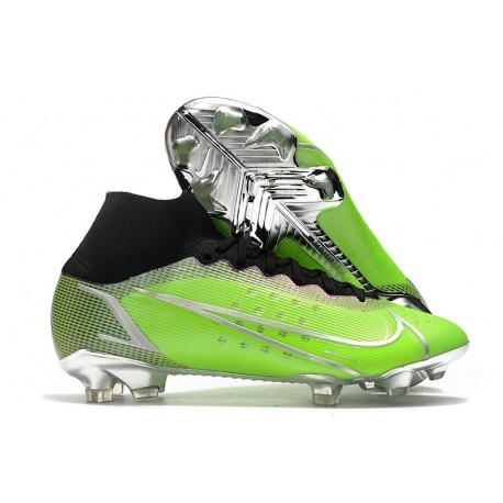 Scarpe Nike Mercurial Superfly VIII Elite FG Verde Argento Nero