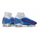 Scarpe Nike Mercurial Superfly VIII Elite FG Blu Bianco Rosso