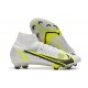 Nike Mercurial Superfly 8 Elite FG Bianco Nero Metallic Argento Volt