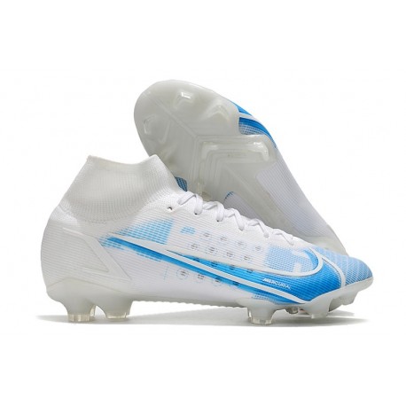 Scarpe Nike Mercurial Superfly VIII Elite FG Bianco Blu