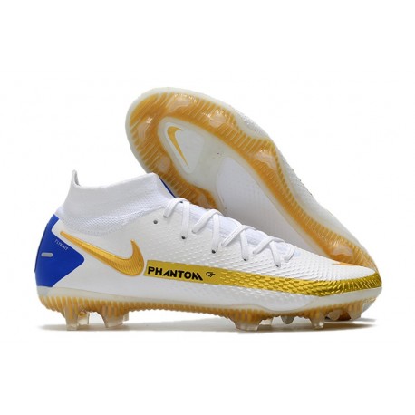 Nike Phantom GT Elite DF FG Bianco Oro Blu