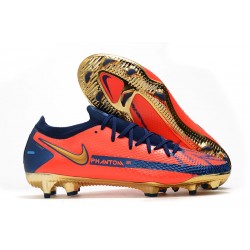 Scarpe Nike Phantom GT Elite FG Arancio Blu Oro