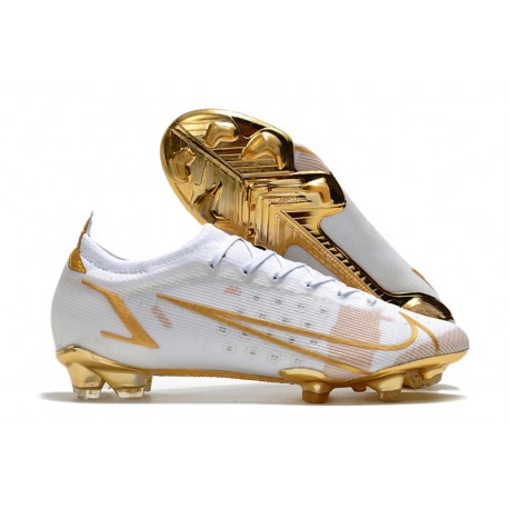 Nike Mercurial Vapor 14 Elite FG Scarpa Bianco Oro