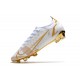 Nike Mercurial Vapor 14 Elite FG Scarpa Bianco Oro