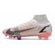 Nike Mercurial Superfly 8 Elite FG Bianco Nero Cremisi Rosa Blast