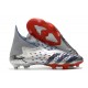 adidas Predator Freak+ FG Argento Metallico Nero Core Scarlatto