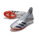 adidas Predator Freak+ FG Argento Metallico Nero Core Scarlatto