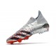 adidas Predator Freak.1 FG Scarpa Argento Metallico Nero Core Scarlatto