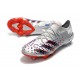 adidas Predator Freak.1 Low FG Argento Metallico Nero Core Scarlatto