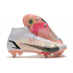 Nike Mercurial Superfly 8 Elite SG-Pro AC Bianco Nero Cremisi Vivace Rosa Blast