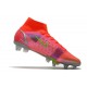 Nike Mercurial Superfly 8 Elite SG-Pro AC Cremisi Vivace Argento Metallico