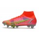 Nike Mercurial Superfly 8 Elite SG-Pro AC Cremisi Vivace Argento Metallico