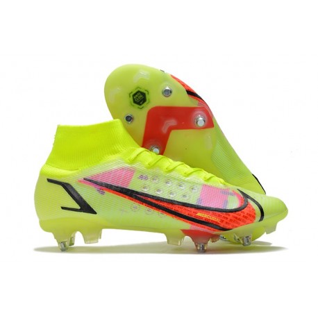 Nike Mercurial Superfly 8 Elite SG-Pro AC Volt Cremisi Vivace Nero