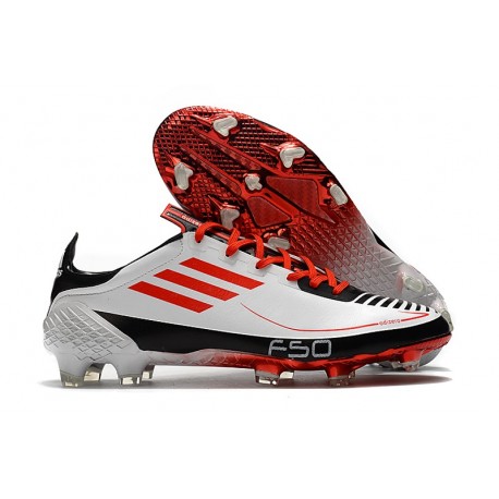 ADIDAS F50 Ghosted Adizero FG Scarpe Da Calcio Bianco Rosso Nero