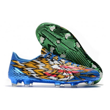 ADIDAS F50 Ghosted Adizero FG Scarpe Da Calcio Blu Verde Arancio