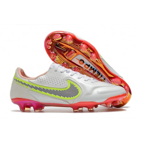 Nike Tiempo Legend 9 Elite FG Uomo Bianco Rosso Rosa