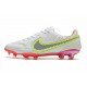 Nike Tiempo Legend 9 Elite FG Uomo Bianco Rosso Rosa