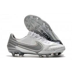 Nike Tiempo Legend 9 Elite FG Uomo Bianco Grigio