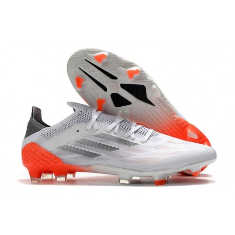 adidas X Speedflow.1 FG Scarpa Bianco Ferro Metallizzato Rosso Solare