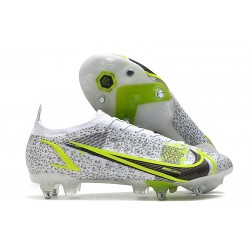 Nike Mercurial Vapor 14 Elite SG AC Bianco Nero Metallic Argento Volt