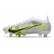 Nike Mercurial Vapor 14 Elite SG AC Bianco Nero Metallic Argento Volt