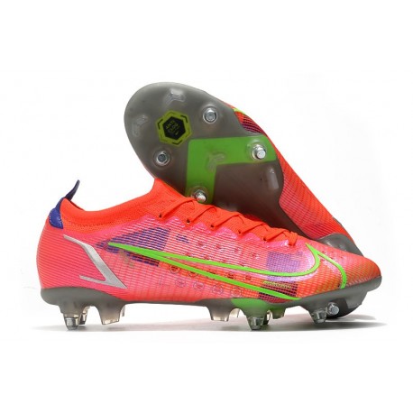 Nike Mercurial Vapor 14 Elite SG AC Cremisi Vivace Argento Metallico