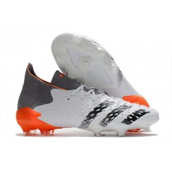 adidas Predator Freak.1 FG Scarpa Bianco Ferro Metallizzato Rosso Solare