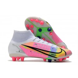 Nike Mercurial Superfly 8 Elite AG PRO Bianco Rosa Nero