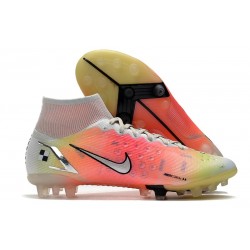 Nike Mercurial Superfly 8 Elite AG PRO Bianco Argento Metallico Platino Puro