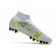 Nike Mercurial Superfly 8 Elite AG PRO Bianco Nero Metallic Argento Volt