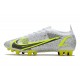 Nike Mercurial Vapor 14 Elite AG Pro Bianco Nero Metallic Argento Volt