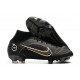 Nike Mercurial Superfly VIII Elite FG Nero Oro Metallico Argento