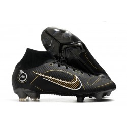 Nike Mercurial Superfly VIII Elite FG Nero Oro Metallico Argento