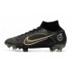 Nike Mercurial Superfly VIII Elite FG Nero Oro Metallico Argento