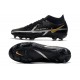 Nike Phantom GT2 Elite Dynamic Fit FG Nero Metallic Grigio Scuro Oro