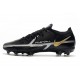 Nike Phantom GT2 Elite FG Nero Metallic Grigio Scuro Oro Metallico