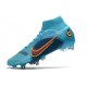 Nike Mercurial Superfly 8 Elite SG-Pro AC Blu Cloro Arancione Laser Marina