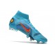 Nike Mercurial Superfly 8 Elite SG-Pro AC Blu Cloro Arancione Laser Marina