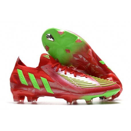 Scarpe da calcio adidas Predator Edge.1 L FG Rosso Verde