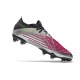 Scarpe da calcio adidas Predator Edge.1 L FG Argento Nero Rosa