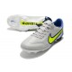 Nike Tiempo Legend 9 Elite FG Uomo Grigio Nebbia Volt Zaffiro