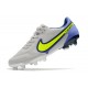 Nike Tiempo Legend 9 Elite FG Uomo Grigio Nebbia Volt Zaffiro